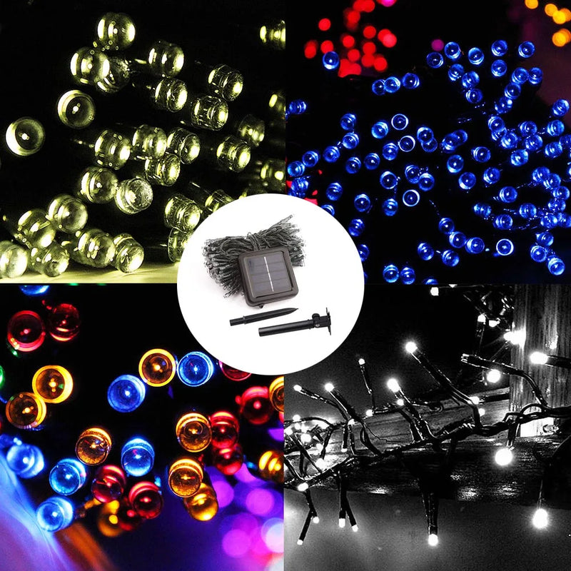 SolaraGlow Fairy Lights | Solar LED Lichterkette Outdoor | 8 Farben & 8 Modi | Wasserdicht IP65 | 7–32 m