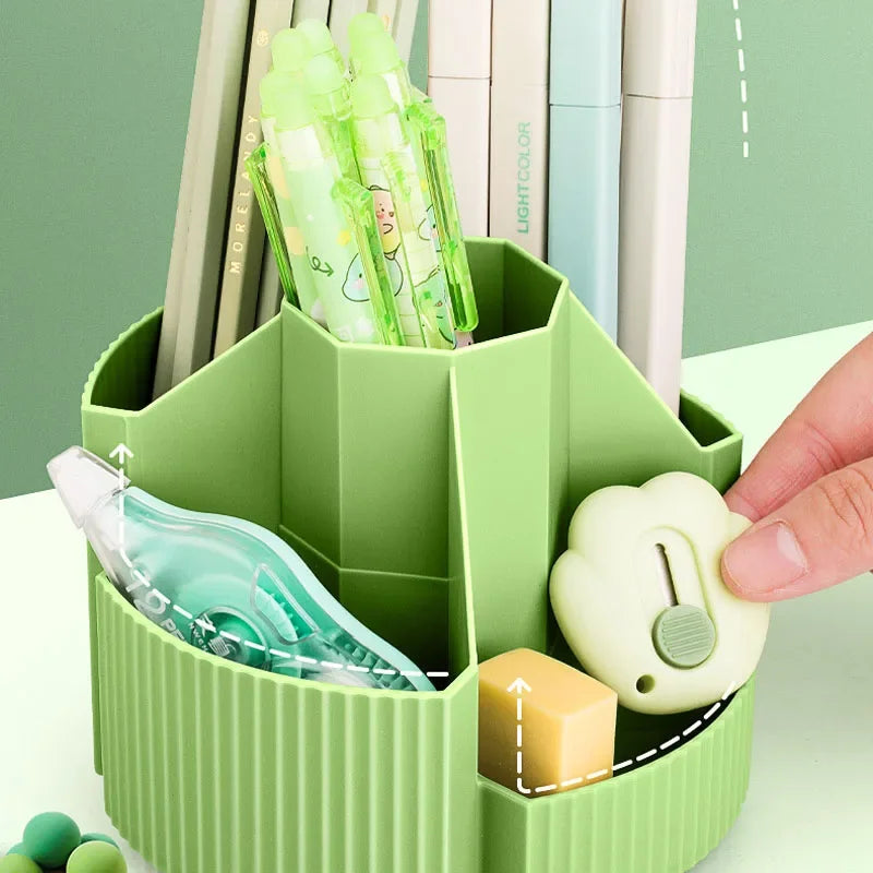Schreibtisch-Organizer SpinTidy | 360° drehbar | 5 Fächer | Für Büro, Schule & Zuhause