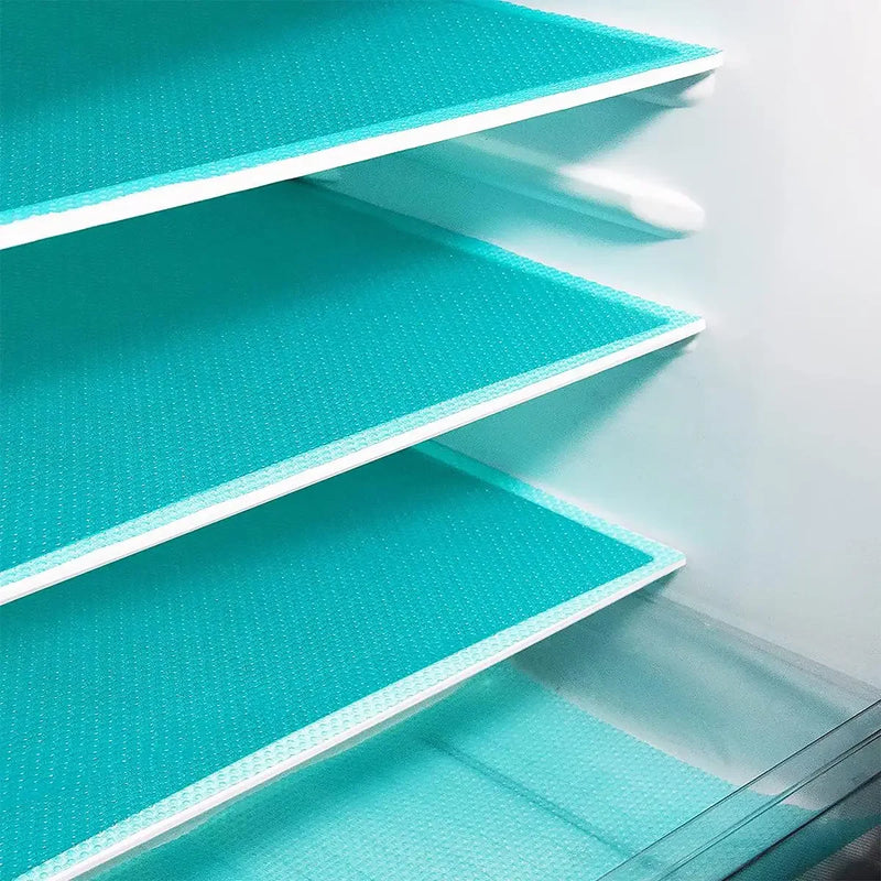 FridgeGuard 4er-Set Kühlschrankmatten | EVA-Material | Waschbar, Schimmelresistent & Anti-Öl | Für Kühlschrank, Schubladen & Regale