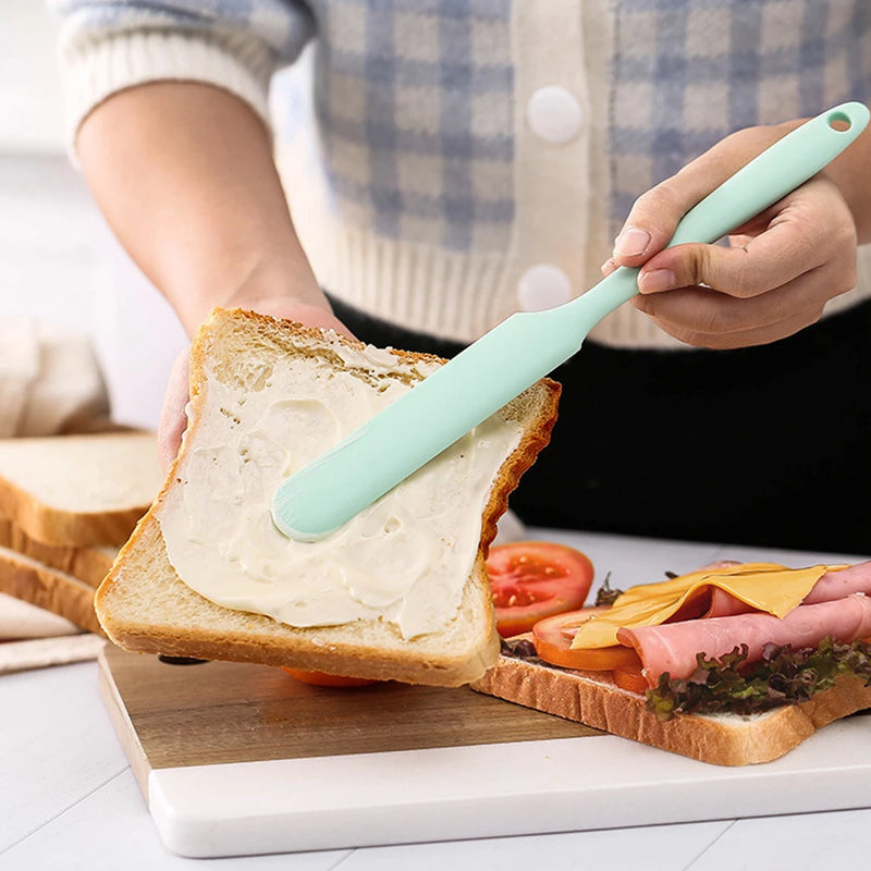Pastelina Silikon Kuchenspatel | Hitzebeständig & Lebensmittelecht | 24 cm | Flexibler Teigschaber in Pastellfarben