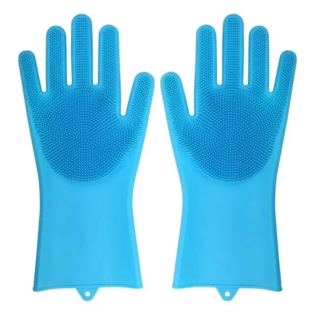 Spül- & Reinigunghandschuhe CleanGlove MagicScrub | Silikon-Handschuhe mit Bürstenstruktur | Hitzebeständig & lebensmittelecht | 32,5×11,5 cm