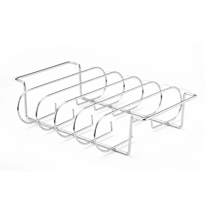 Grillaro RibFrame Grill-Rippchenhalter aus Stahl | Antihaftbeschichtet & Platzsparend | Für 4 Rippchenstücke