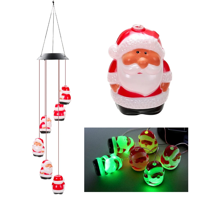 Solar Gartenleuchte SantaGlow | LED Weihnachtskugel mit Solarenergie | 6-farbig leuchtend & wasserdicht | Deko für Garten, Balkon & Weg