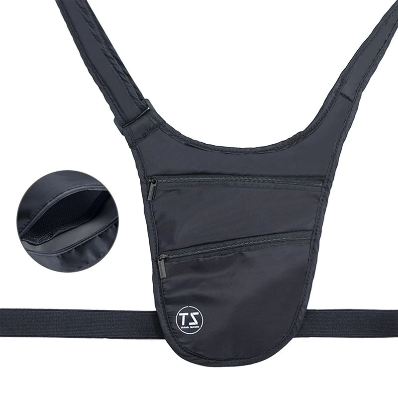 Movexa SafeFit Diebstahlsichere Sport-Bauchtasche | Wasserfest & Leicht | Verstellbarer Gurt