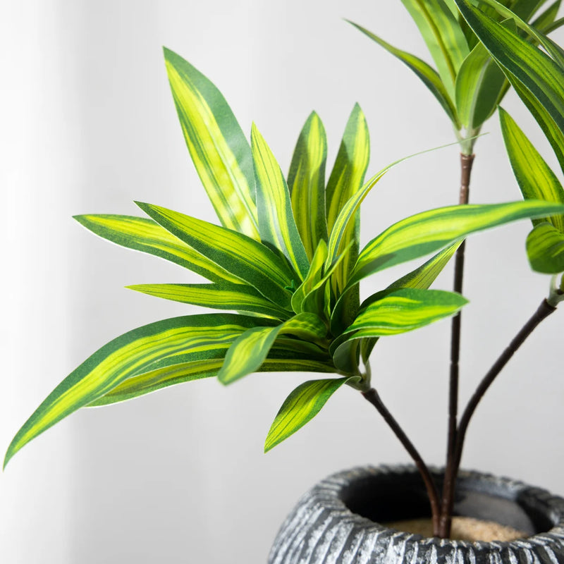 TROPALIS Künstliche Palmenzweige | 3 Köpfe | 36 cm | Tropische Deko für Zuhause & Büro