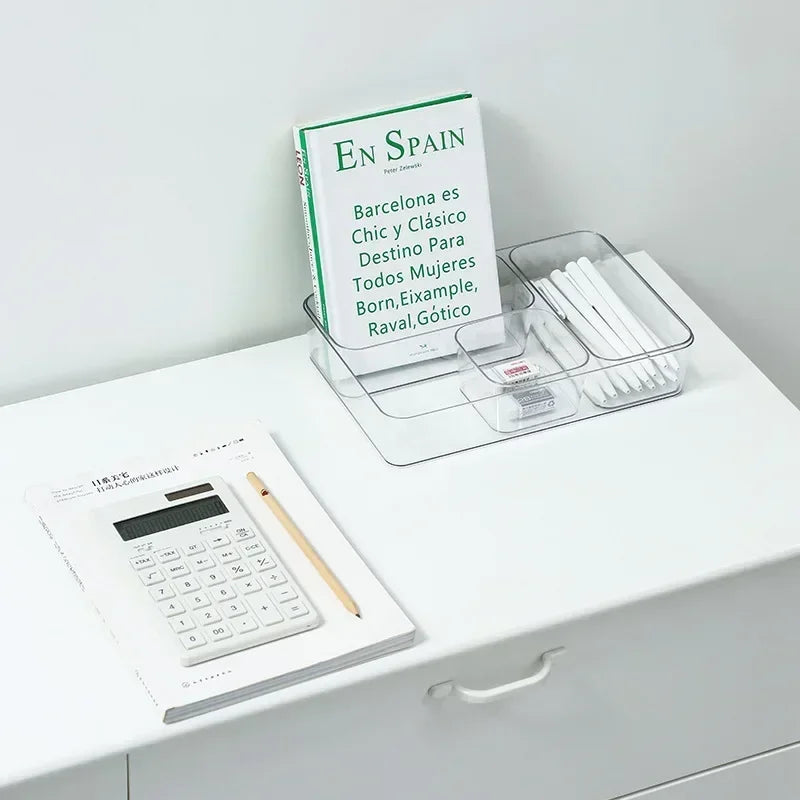 ClaryBox Transparente Aufbewahrungsbox aus Kunststoff | Stapelbar & klar | Für Schmuck, Make-up & Bürobedarf
