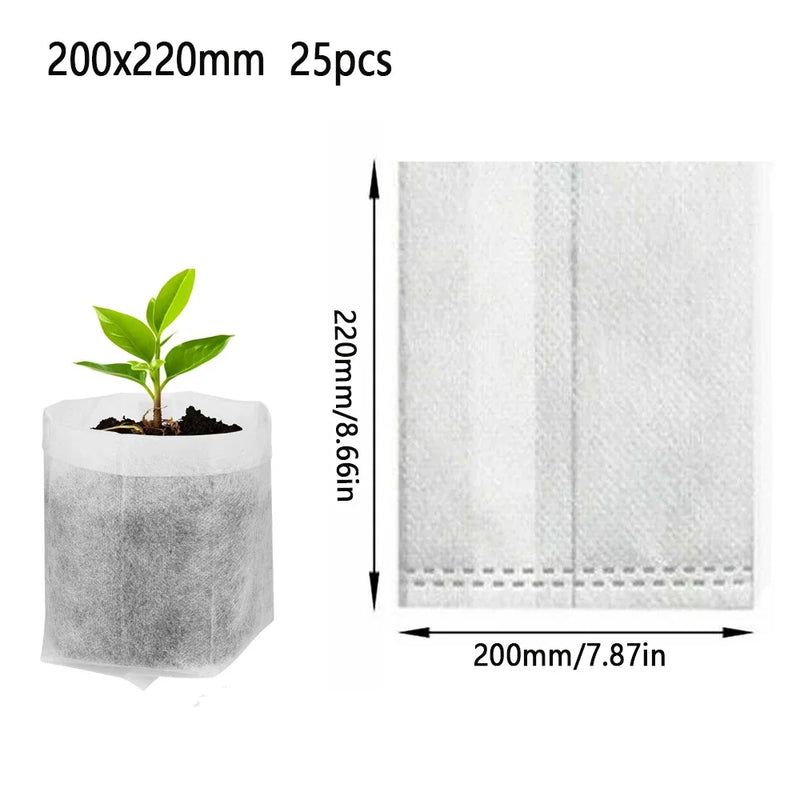 Pflanzsäcke BioGrow | Biologisch Abbaubar | Atmungsaktiv & Wurzelfreundlich | 25–100er Set