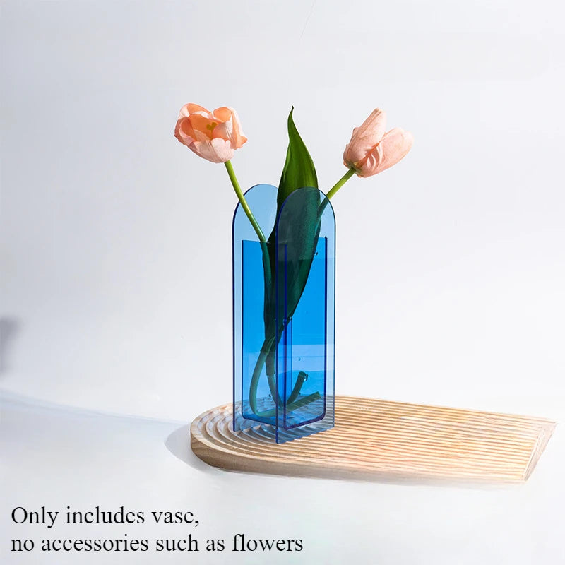 ClearElegance | Acryl Vase Transparent | Minimalistisches Deko-Element | Für Blumen & Hydrokultur