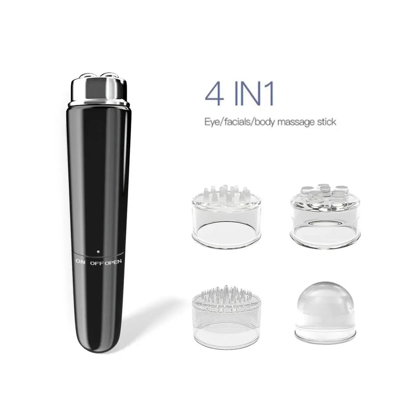 Elektrischer 4-in-1 Augen- und Gesichtsmassager VibraGlow Eyes | Mikro-Vibration gegen Augenringe & Schwellungen | Tragbar & Hautfreundlich