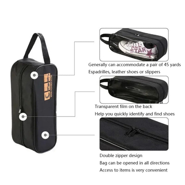 Atmungsaktive Schuhtasche TraveloStep | Wasserdicht & Kompakt | Für Reisen & Aufbewahrung | Oxford-Gewebe