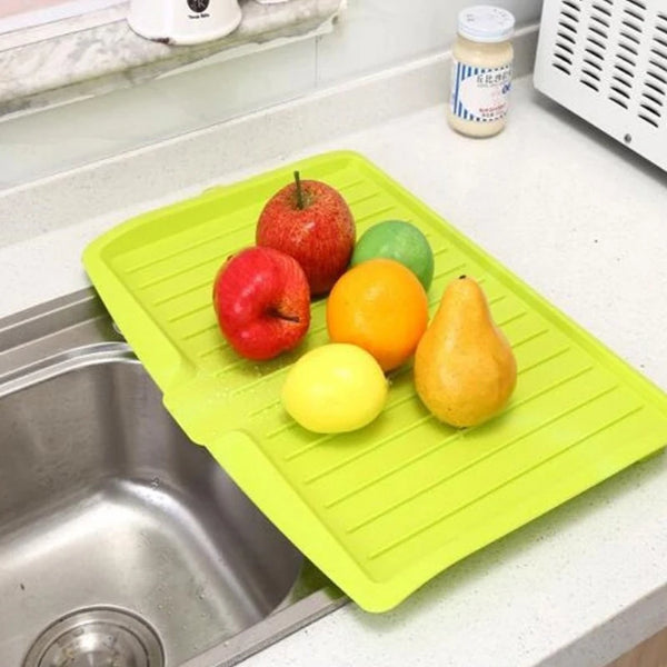 FlexiDry Pro Flexibles Abtropfgestell | Silikon-Abtropfmatte für Spüle | Hitzebeständig & Faltbar | 44,7 x 30,9 cm | Geschirr-Organizer für Küche