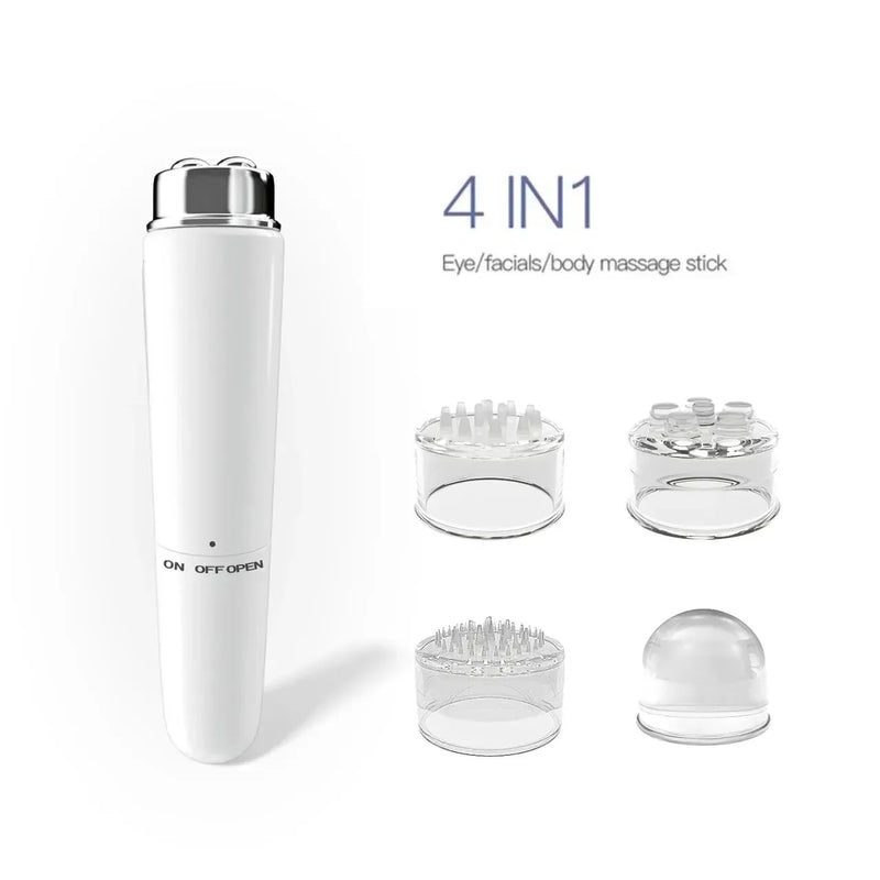 Elektrischer 4-in-1 Augen- und Gesichtsmassager VibraGlow Eyes | Mikro-Vibration gegen Augenringe & Schwellungen | Tragbar & Hautfreundlich