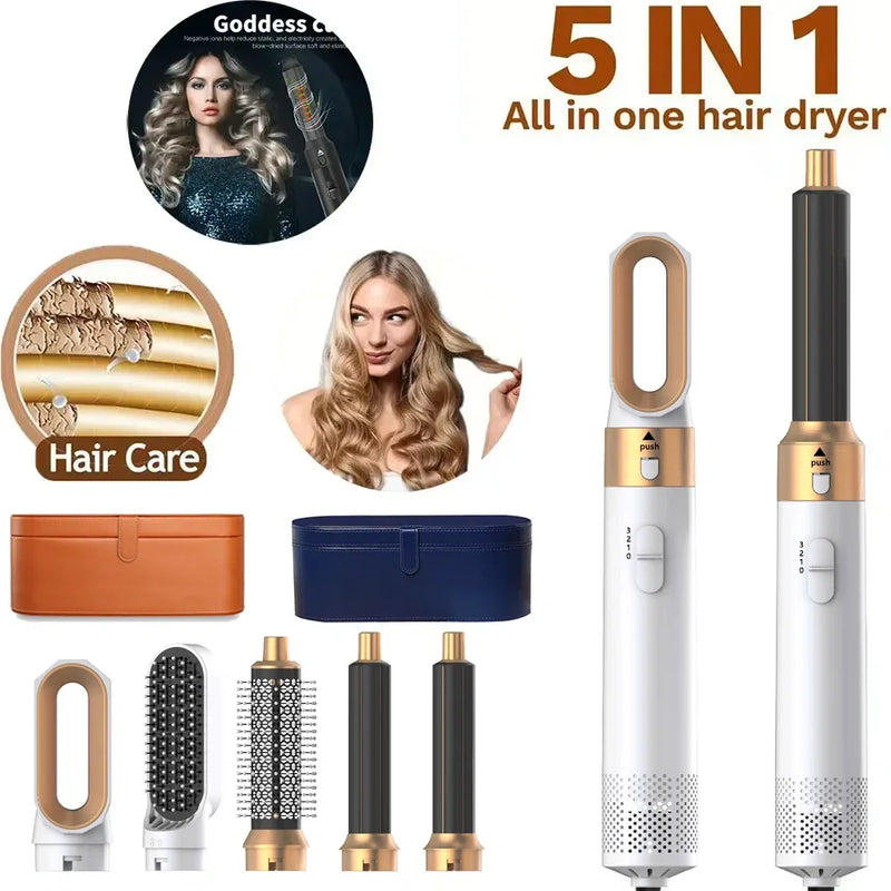 Heißluft-Stylingbürste StyleVibe 5-in-1 AirPro | Föhn & Lockenstyler in Einem | 1000 W | 360° Kabel | Für Alle Haartypen