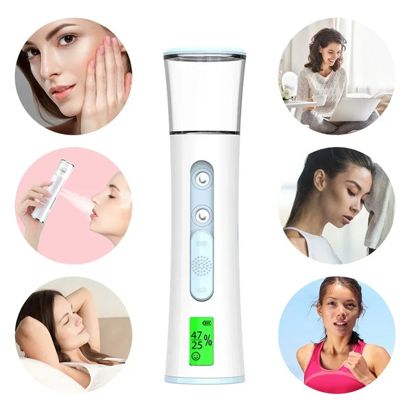 Hautbefeuchter Skinova MiniMist | Nano-Spray | Feuchtigkeitstester & USB-Aufladung | 30 ml | 10 cm