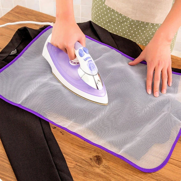 Bügel-Schutznetz HeatGuard MeshPad | Hitzebeständiges Bügeltuch 40×60 cm | Anti-Glanz & Anti-Brand-Schutz | Für empfindliche Stoffe