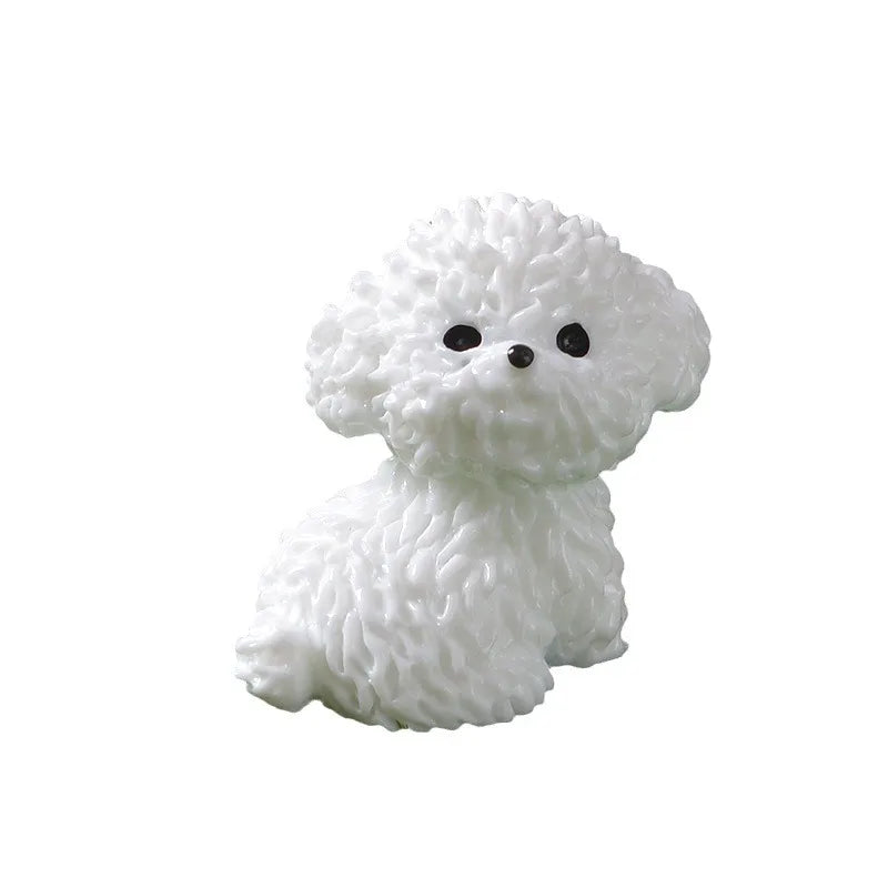 Mini Bichon Frisé Figur | Süße Hundedeko | Für Kinderzimmer, Wohnzimmer & DIY