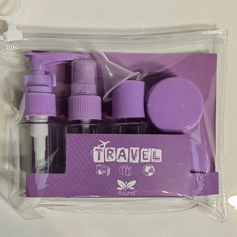 Reiseli Travel Kit | 8-teiliges Flaschenset | Leere Nachfüllbehälter für Shampoo, Lotion & Sprays | Handgepäckgeeignet & Transparent