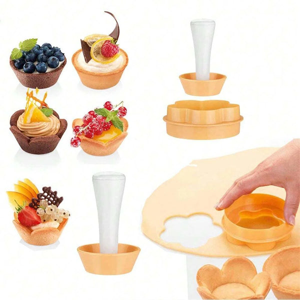 Teigformer-Set BakoPress | Ausstecher & Tamper für Törtchen & Cupcakes | BPA-frei | Perfekt für Tartes, Muffins & Kekse