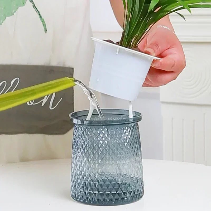 Hydrosyn MiniPlanter Selbstbewässernder Blumentopf Mini | 10–13,5 cm | Für Sukkulenten, Bonsai & Tischdeko | Modern & pflegeleicht