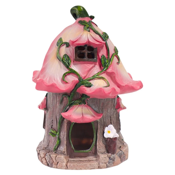 LUMORA Solar Feenhaus | Resin Pilzhaus | Wetterfest & LED-Beleuchtung | Gartendeko 18 × 16 × 11 cm