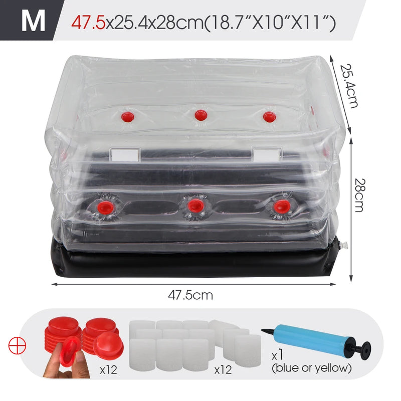 MycoBox Pilzzucht-Set | Aufblasbare Growbag mit Luftfilter | Monotub für Zuhause & Garten