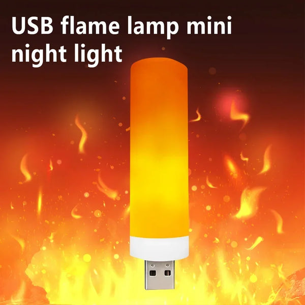 LED-Flammenlicht FlameGlow | USB-Flackerlampe | Realistischer Flammeneffekt | Stimmungs- & Dekolicht