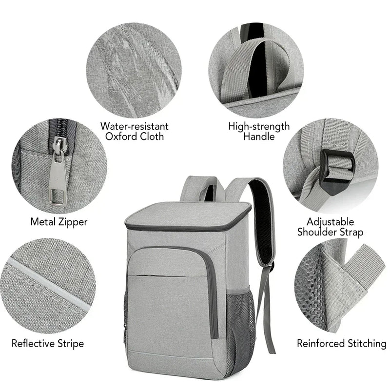FrostoPak Kühlrucksack 30L | Auslaufsicher & Isoliert | Für Camping, Wandern & Picknick | Oxford-Gewebe