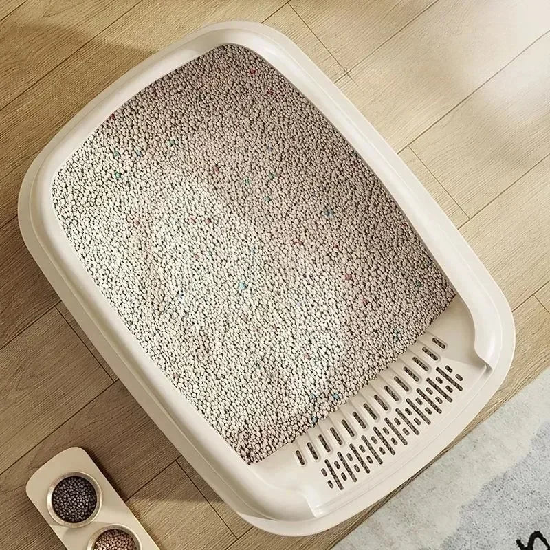 Katzentoilette Felviva CleanStep Mini | Kleine Anti-Spritz Katzentoilette mit hoher Umrandung | Inklusive Streuschaufel | 36,9×29,3×16 cm