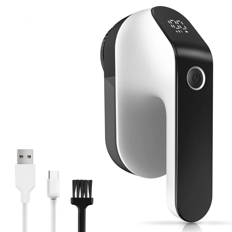 Texora Fusselentferner | Wiederaufladbar | 3 Geschwindigkeiten | LED Display | 2000 mAh Akku