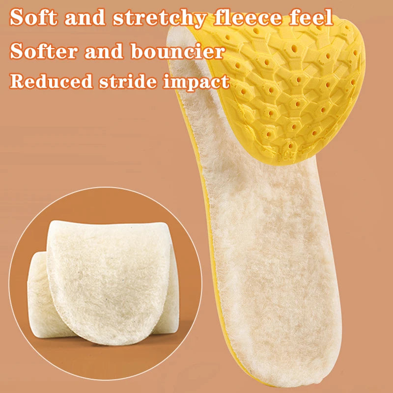 ThermaLuxe | Lammwoll-Einlegesohlen | Selbstwärmend & Antibakteriell | Thermo-Sohlen aus Echtwolle | Weich & Geruchshemmend für Winter