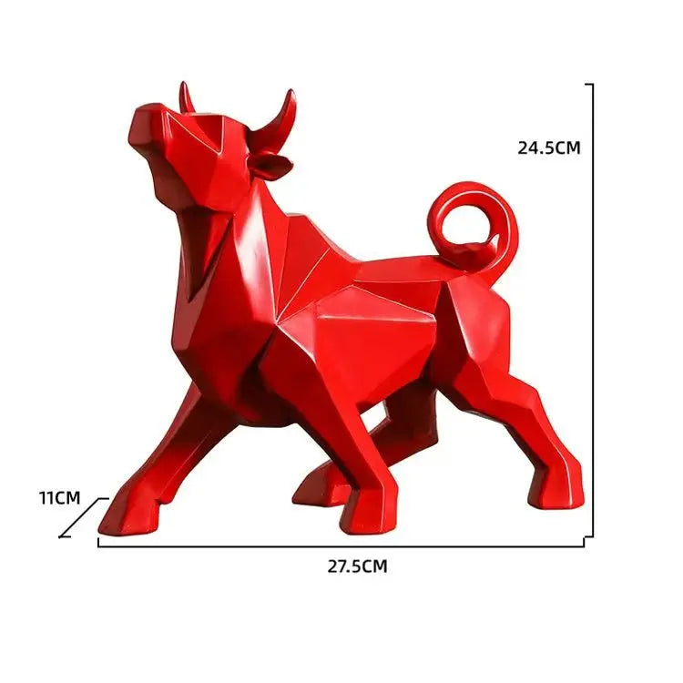 ToroArte Stier Skulptur | Nordic Design | Harzfigur Modern | 35 cm / 26 cm
