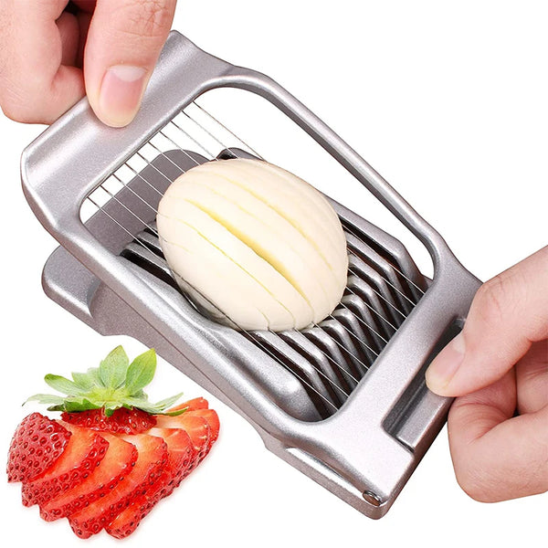 Eierschneider SchnittMeister | Edelstahl-Schneidedrähte | Für Ei, Käse & Pilze | Robustes Aluminiumgehäuse