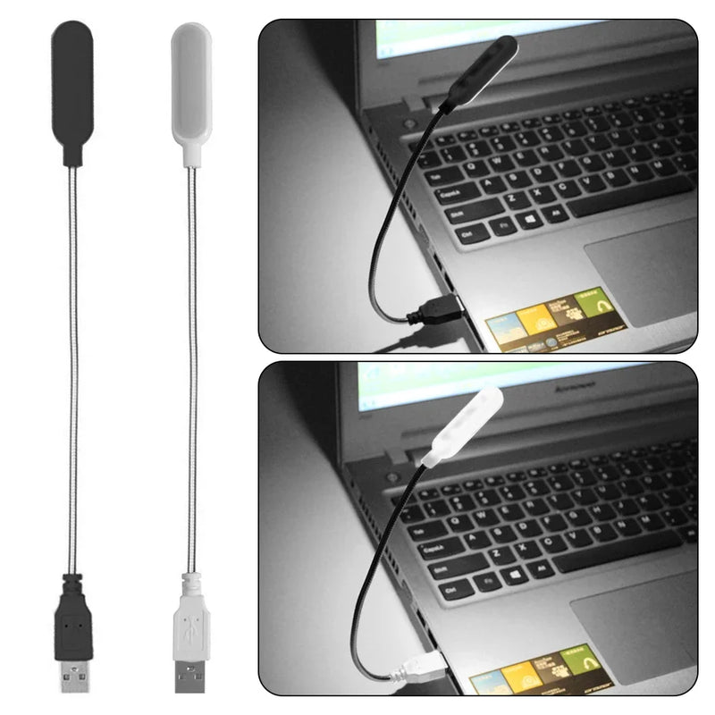 FlexiBeam USB LED Leselampe | Flexibler Schwanenhals | Wiederaufladbar & Energiesparend | Warm- & Kaltweiß | Für Laptop, PC & Powerbank
