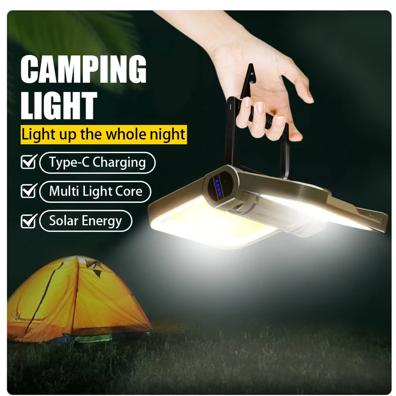 Campinglampe Solaris Pro | Superhell & Faltbar | Magnetisch & Wiederaufladbar | Solar- & USB-Betrieb