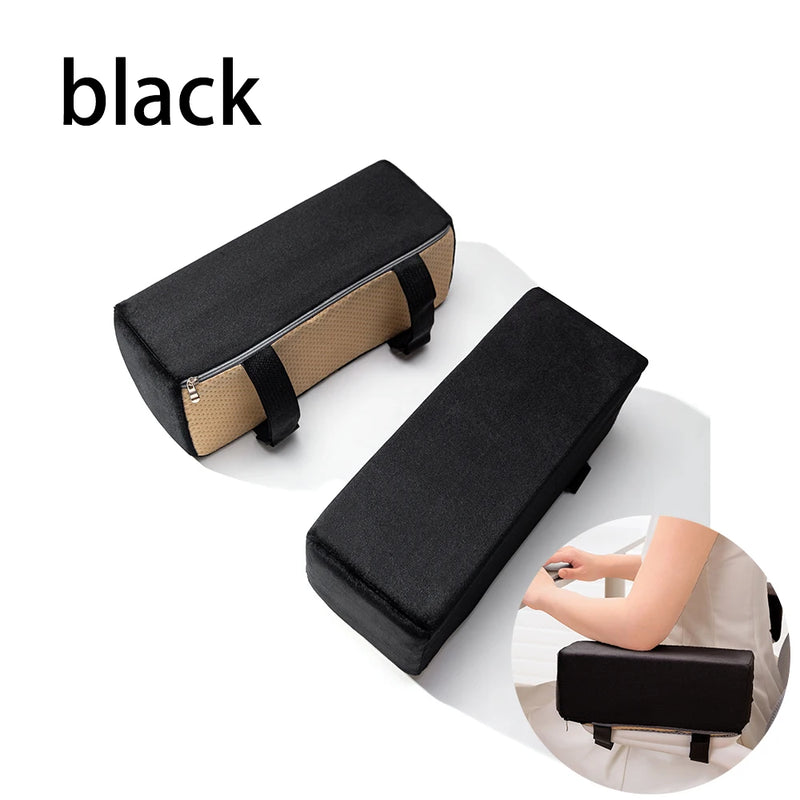 ErgoLuxe Armlehnenkissen | Memory Foam Ellbogenauflage | Abnehmbar & Waschbar | Universalgröße 27×10×10 cm | Schwarz