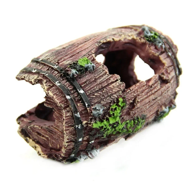 AquaDeko | Aquarium-Dekofass aus Kunstharz | Versteck & Deko für Fische | 6x9 cm