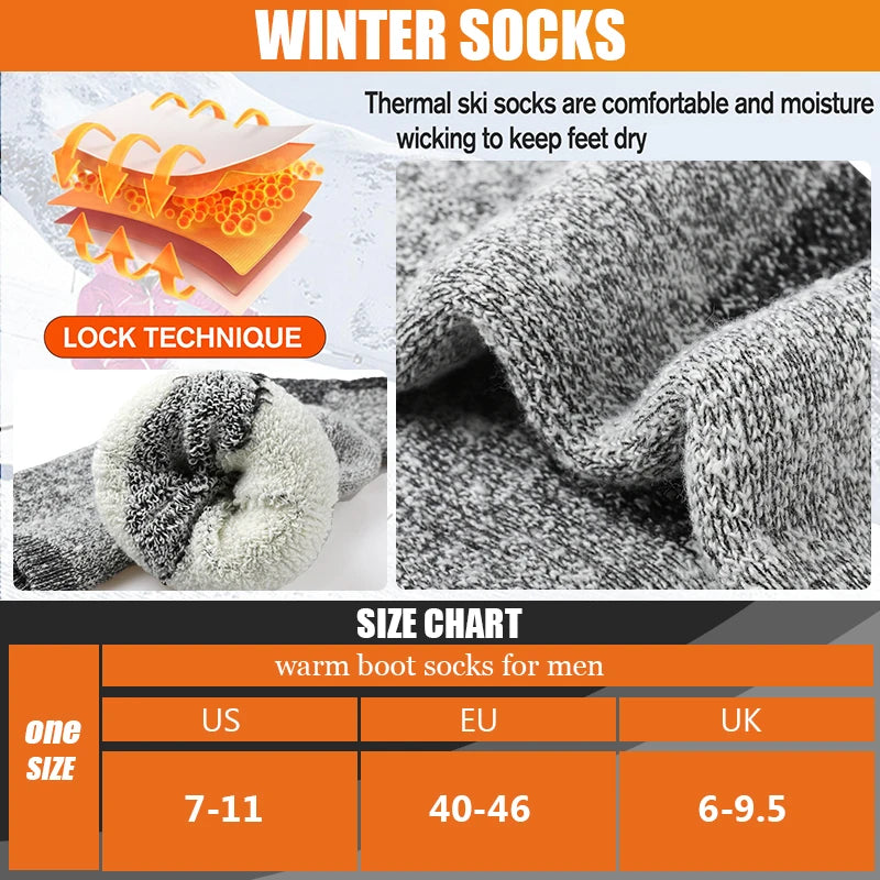 AlpenWool | 3 Paar Herren Winter-Socken | Extra Dick & Warm | Thermo-Wollsocken für Ski & Outdoor | Mid-Calf