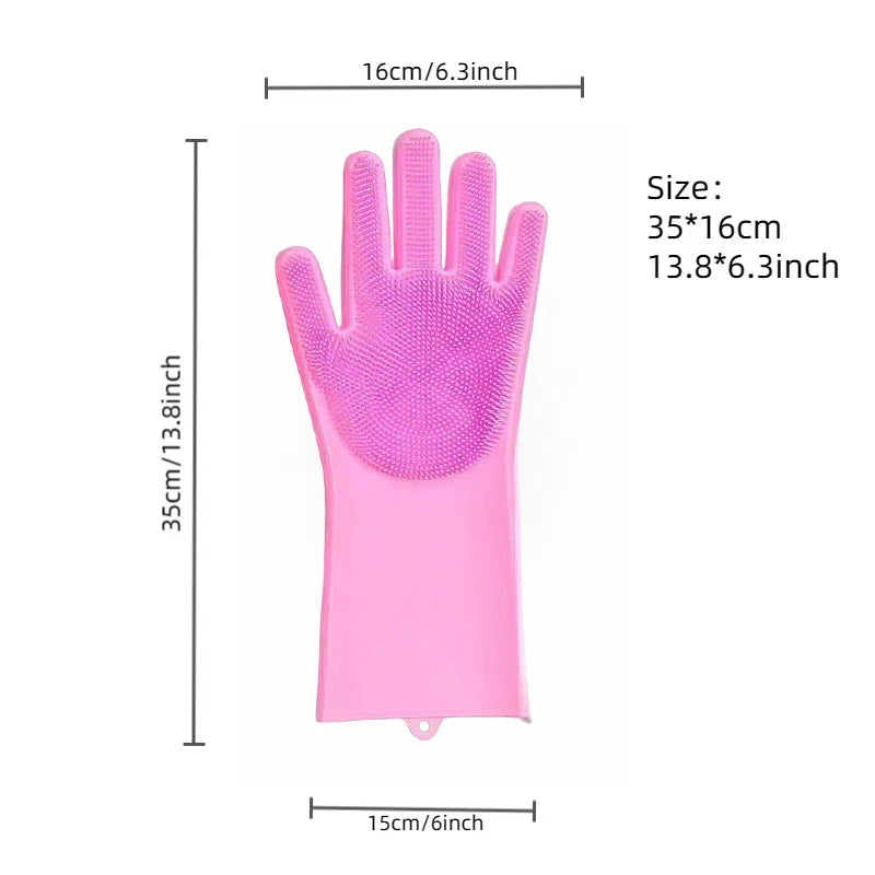 FELISPA SoftTouch Silikon-Badehandschuh für Katzen | Sanfte Fellpflege & Massage | Shampoo-Bürste für Haustiere | 35×16 cm