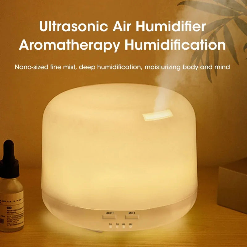 Lunora Aroma Diffuser | 500 ml | Ultraschall-Luftbefeuchter | LED Nachtlicht | USB-Betrieb
