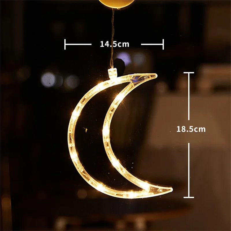 LED Fensterlicht GlowSnow | Weihnachts-Saugnapf Lampe | Schneeflocke & Santa Design | Batteriebetrieben | Warmweiß