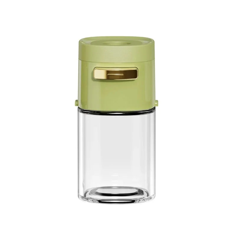 Dosario Gewürzstreuer aus Glas 180 ml | Dosierfunktion per Knopfdruck | Salz-/Zucker-/Pfefferstreuer | Hygienisch & Hitzebeständig