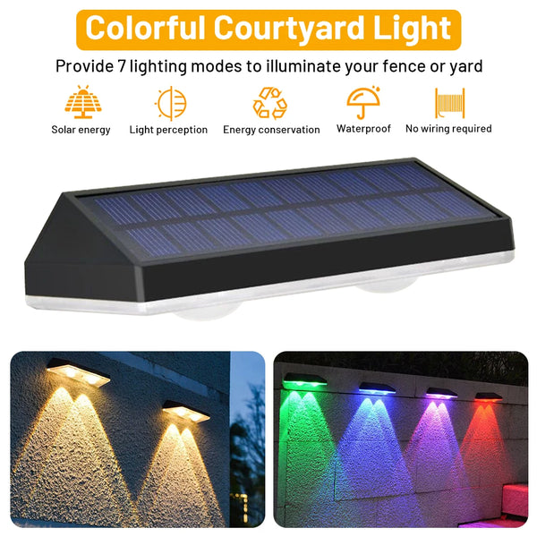 Solar Gartenleuchten ColorFlare Duo | 7-Farb-Modus & Warmweiß | IP65 wetterfest | 2er-Set