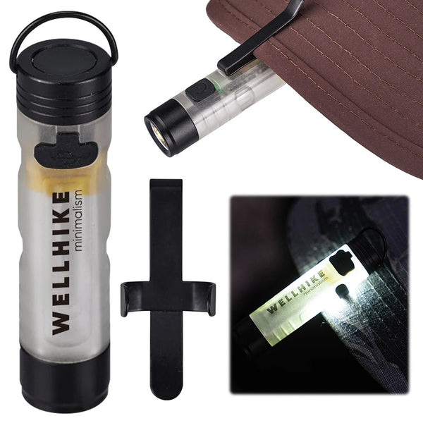 Mini Taschenlampe LUMIRO PocketBeam | 350 lm | Magnetisch & mit Haken | USB-C Aufladbar | Für Camping & Outdoor
