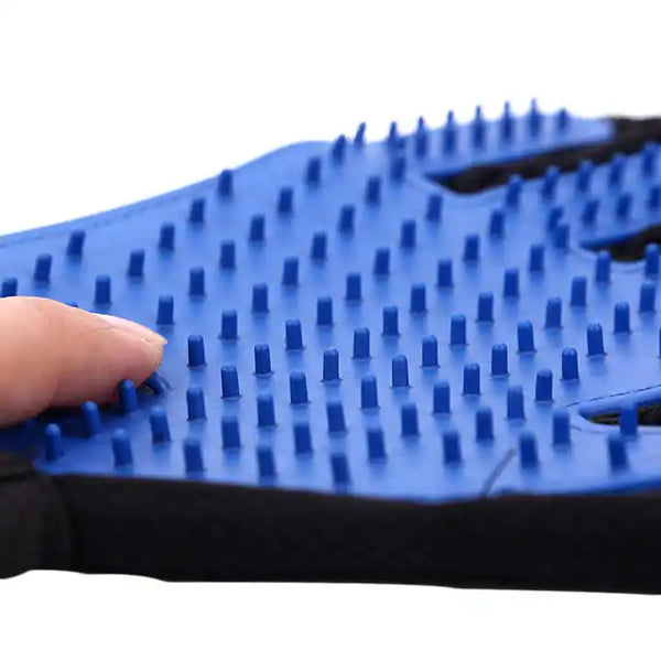 Fellpflege-Handschuh PawLiss TouchGlove | 5-Finger-Massagehandschuh für Hunde & Katzen | 23,2×17,2 cm | TPR & Mesh | Links oder Rechts