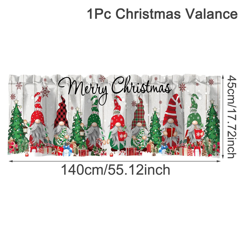 Weihnachts-Kurzgardinen NoëlHome | Festliche Fensterdeko | 100 % Polyester | Für Küche & Bad | 2025 Weihnachtskollektion