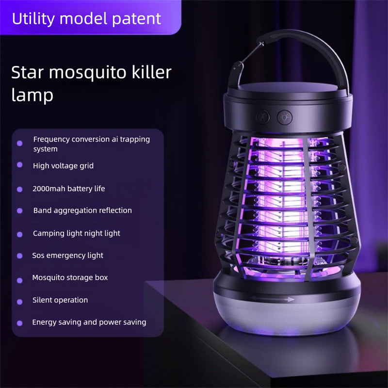 Mückenlampe Lumava Pro | 4-in-1 Campinglicht mit Insektenvernichter & SOS-Funktion | Wiederaufladbar mit USB-C & 2000 mAh Akku