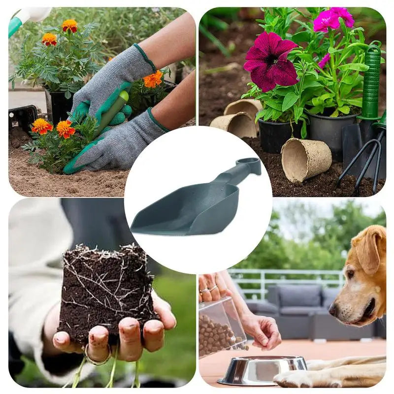 Plantiva Gartenschaufel aus Kunststoff | Ergonomischer Griff | Platzsparend & Leicht | In 2 Größen erhältlich