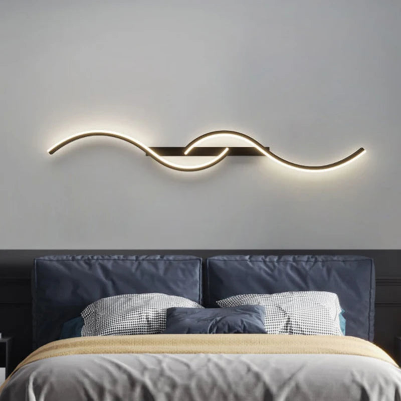 LumiStripes | Moderne LED Wandleuchte | Minimalistische Wandleuchte im Streifen-Design | Innenbeleuchtung für Schlafzimmer & Wohnzimmer