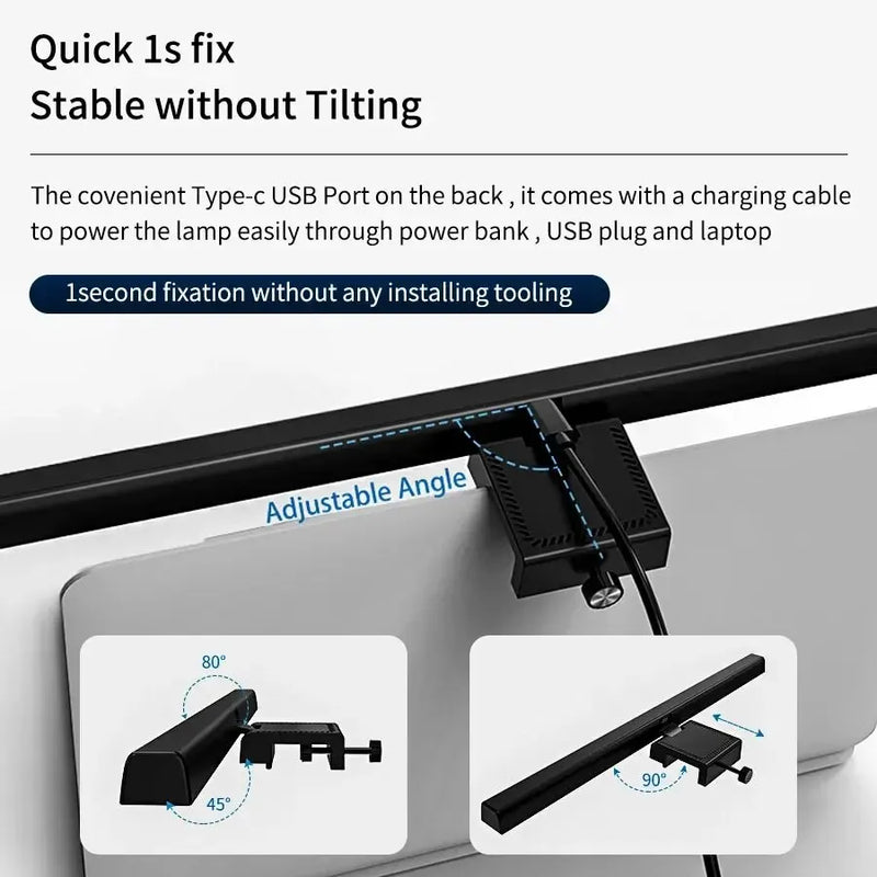 LED Monitor Lichtleiste | Blendfreies Bildschirmlicht | Dimmbar & USB-betrieben | 33 cm / 50 cm | Lumvion