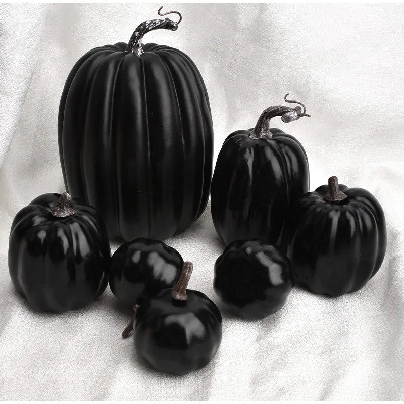 Dekokürbisse PumpkinCharm | 7-teiliges Set | Herbst- & Halloween-Deko | Leicht & Wiederverwendbar